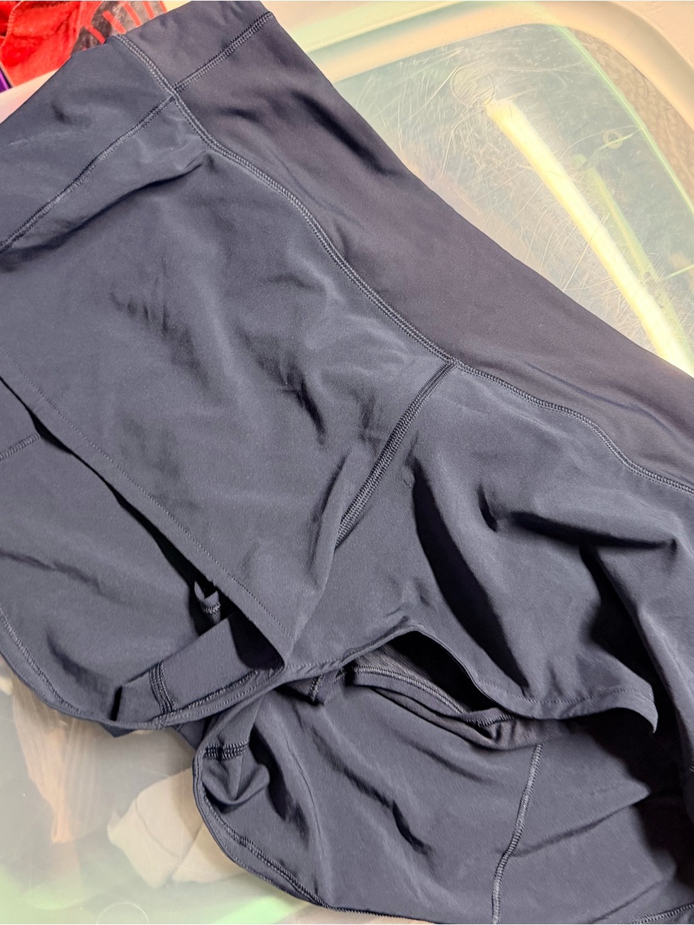 lululemon athletica navy speed up LR short Athletic Shorts